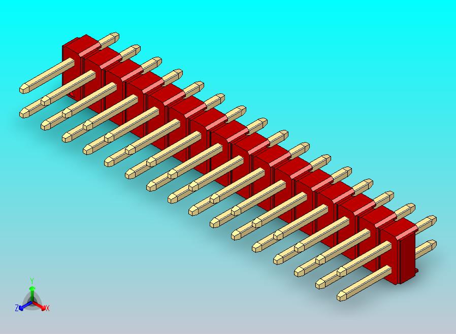 DS1021排针 红色 2x16引脚 100mil 类型1 版本1.0.zip