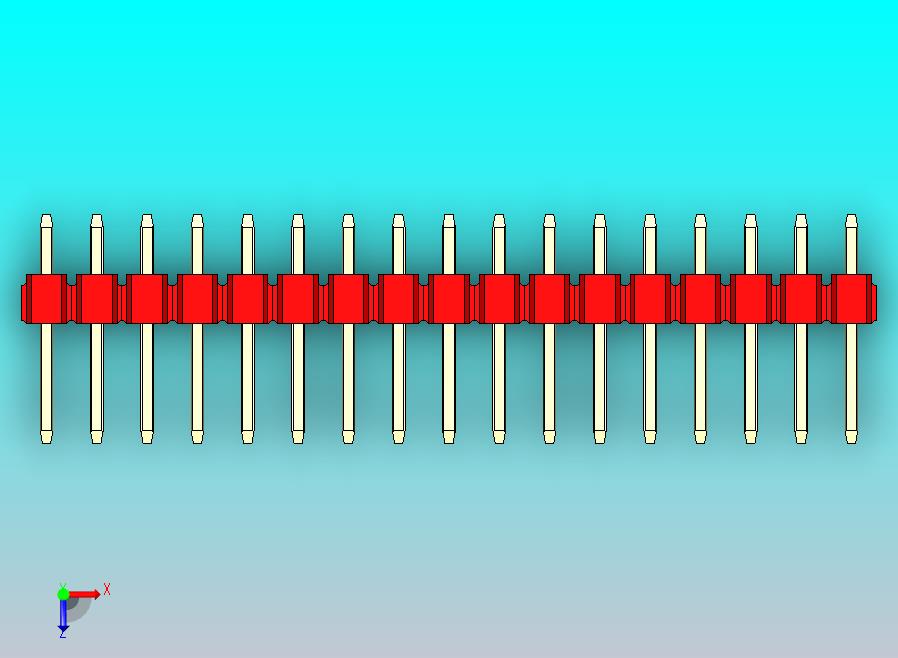 DS1021排针 红色 2x17p 100mil 类型1 版本1.0.zip