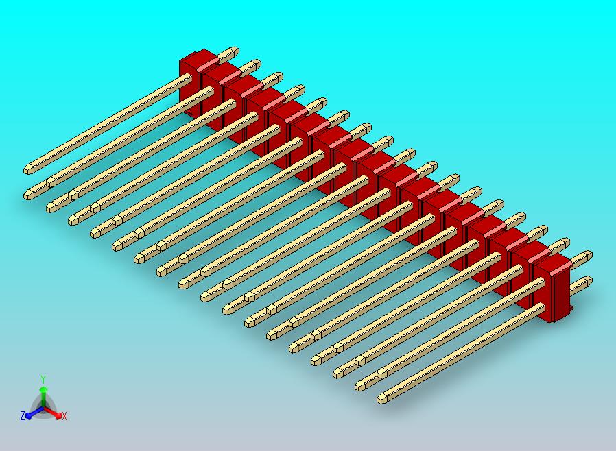 DS1021排针 红色 2x17p 100mil 类型19 版本1.0.zip