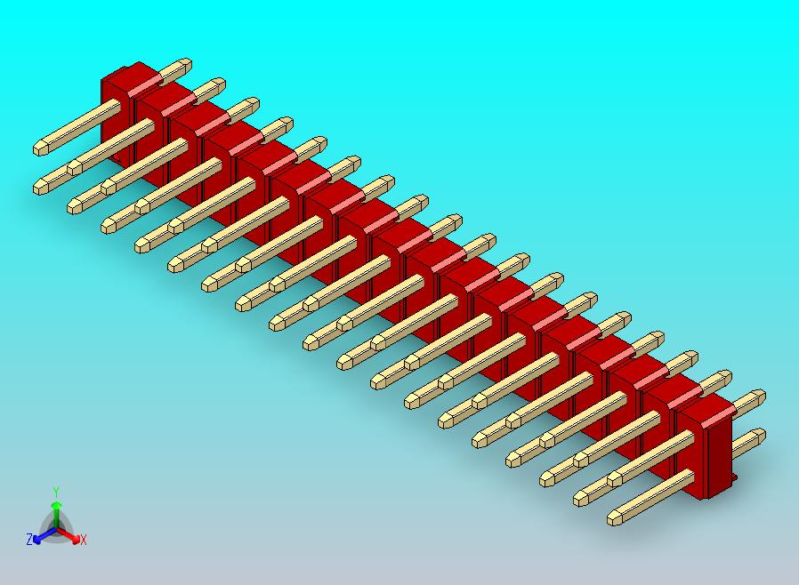 DS1021排针 红色 2x18引脚 100mil 类型1 版本1.0.zip
