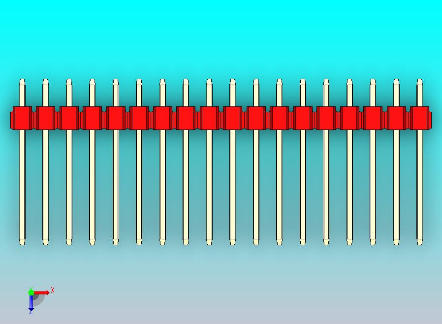DS1021排针 红色 2x18引脚 100mil 类型5 版本1.0.zip