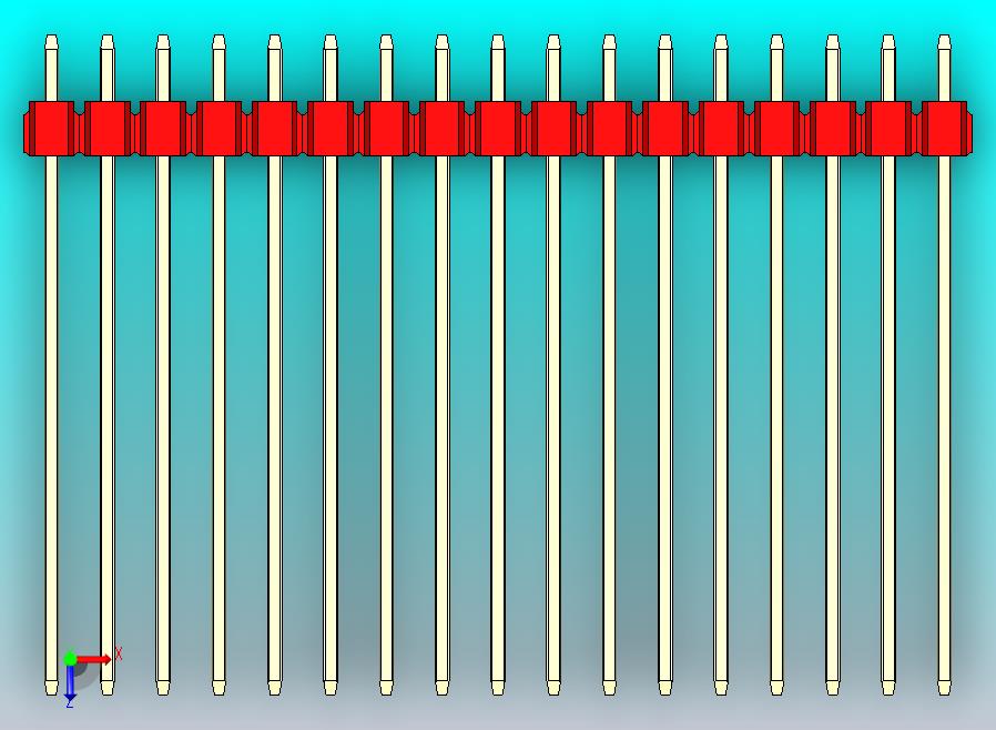 DS1021排针 红色 2x17p 100mil 类型43 版本1.0.zip