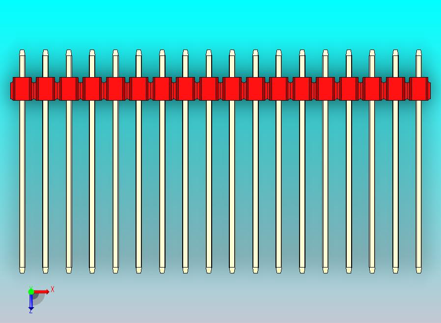 DS1021排针 红色 2x18引脚 100mil 类型19 版本1.0.zip