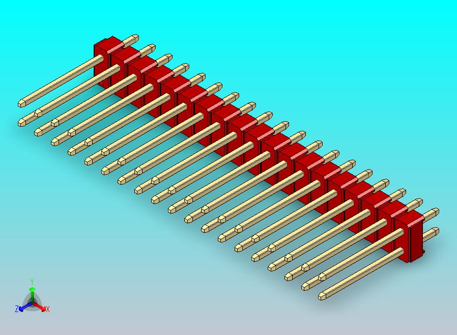 DS1021排针 红色 2x19p 100mil 类型5 版本1.0.zip