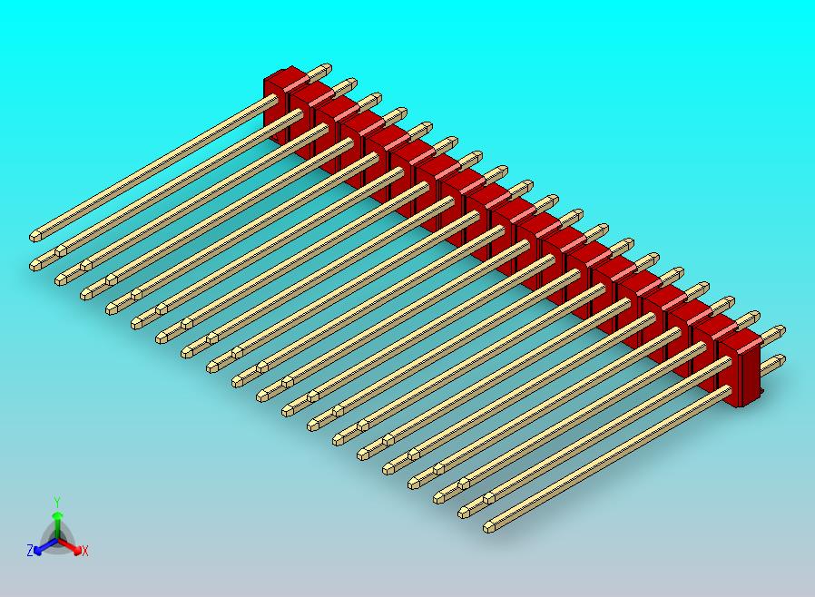 DS1021排针 红色 2x19p 100mil 类型43 版本1.0.zip