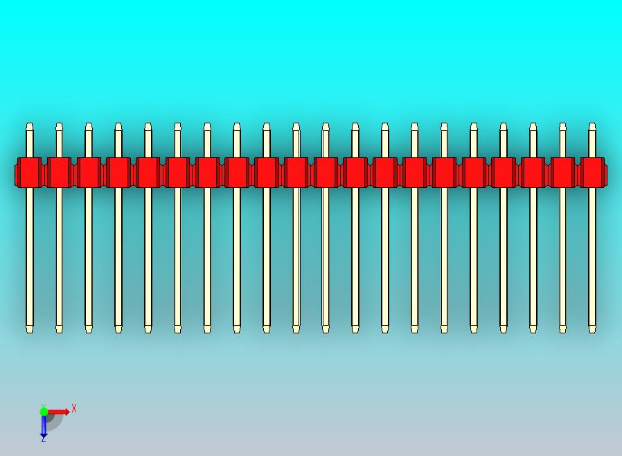 DS1021排针 红色 2x20p 100mil 类型5 版本1.0.zip