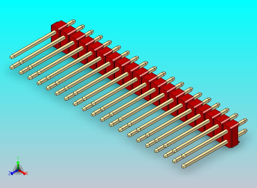 DS1021排针 红色 2x20p 100mil 类型5 版本1.0.zip
