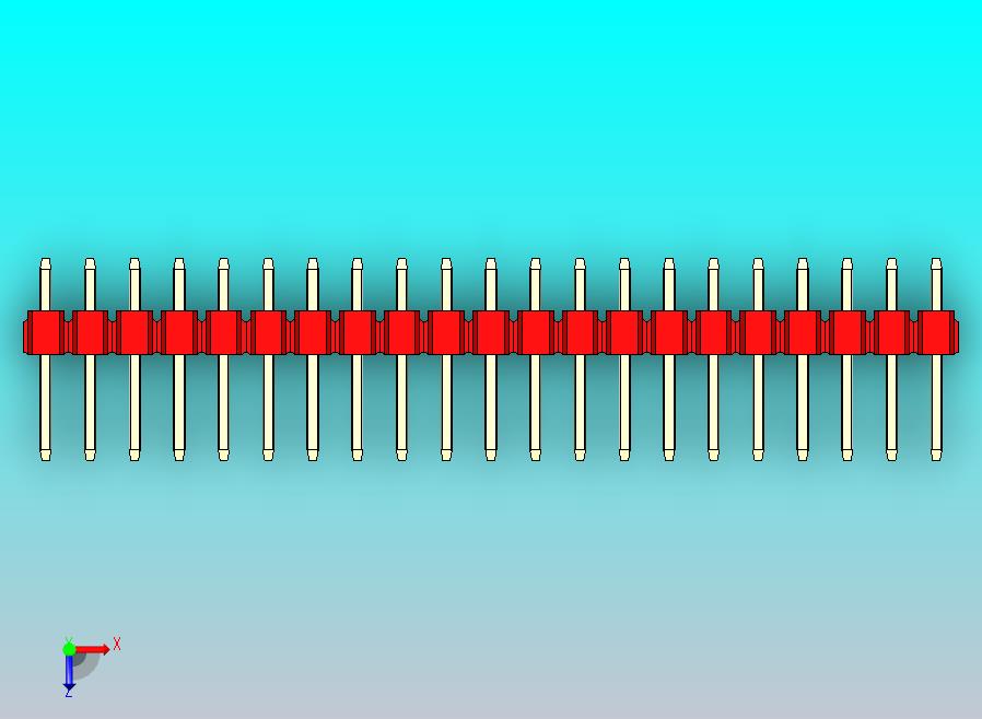 DS1021排针 红色 2x21p 100mil 类型1 版本1.0.zip