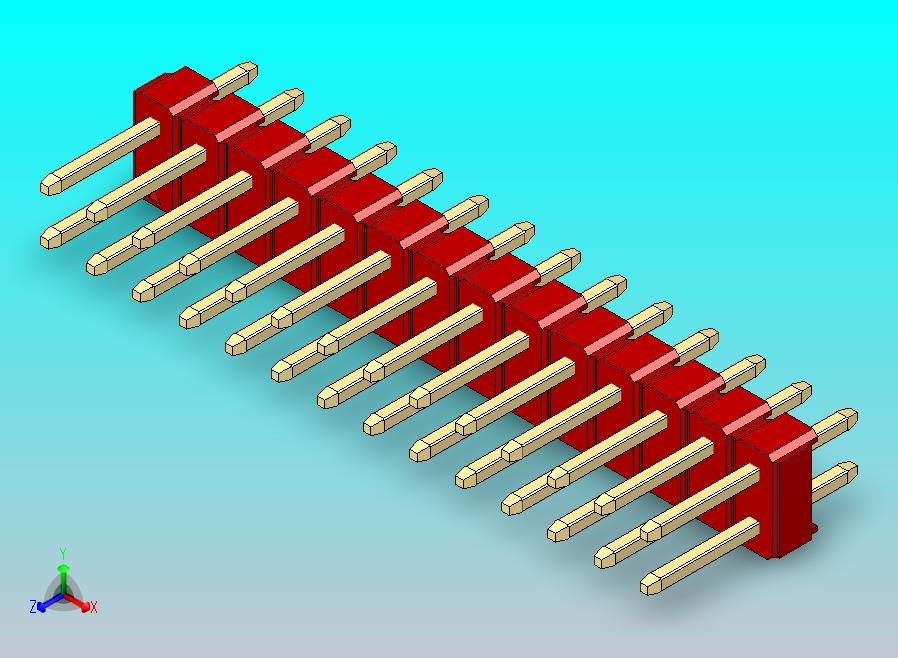 DS1021排针 红色 2x14引脚 100mil 类型1 版本1.0.zip