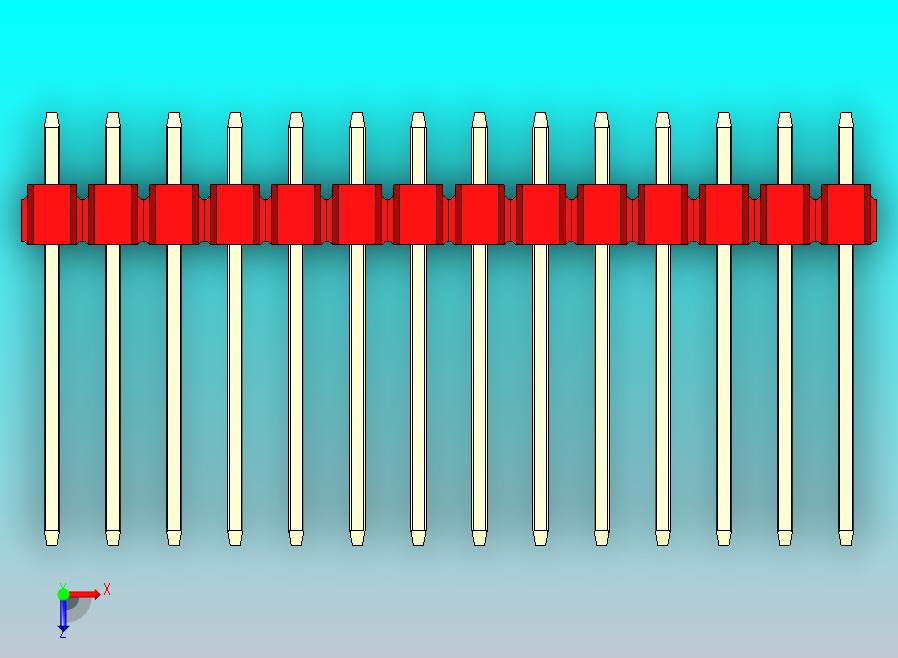 DS1021排针 红色 2x14引脚 100密耳 类型5 版本1.0.zip