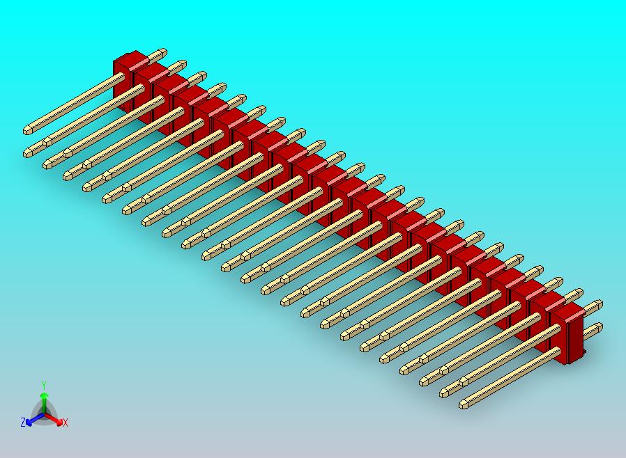 DS1021排针 红色 2x23p 100mil 类型5 版本1.0.zip