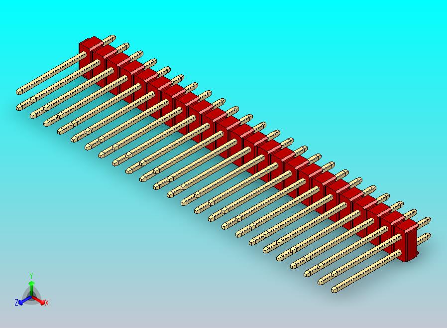 DS1021排针 红色 2x24p 100mil 类型5 版本1.0.zip