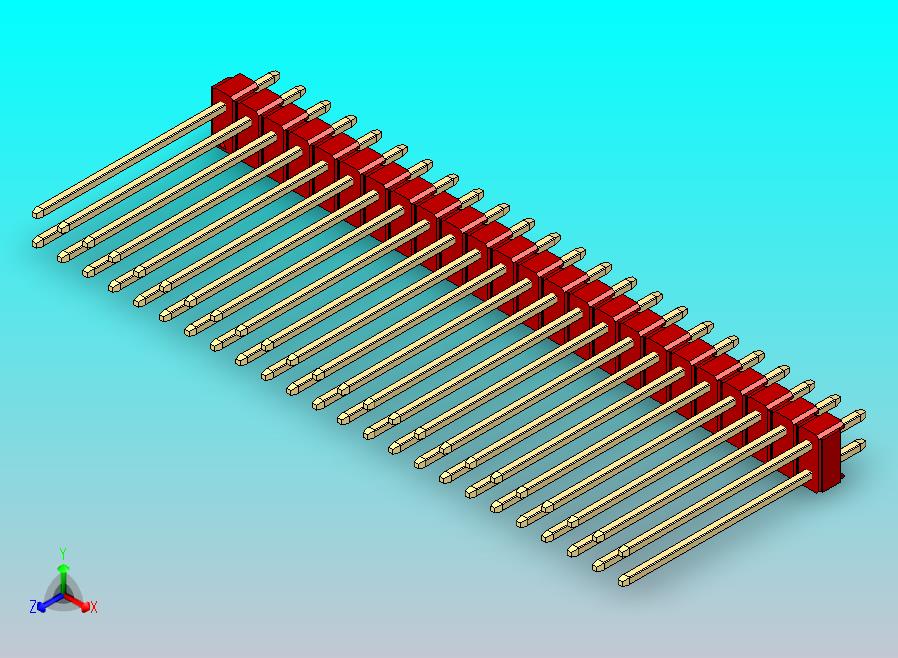 DS1021排针 红色 2x24p 100mil 类型19 版本1.0.zip