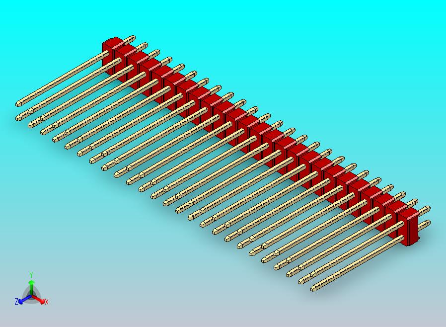 DS1021排针 红色 2x25p 100mil 类型19 版本1.0.zip