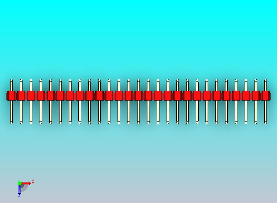 DS1021排针 红色 2x27p 100mil 类型1 版本1.0.zip