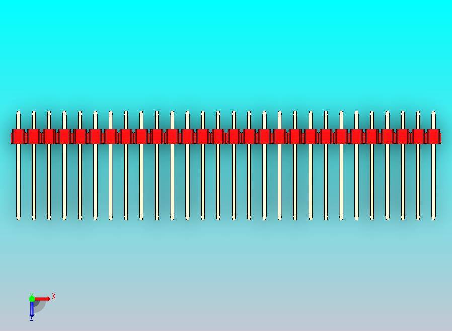 DS1021排针 红色 2x28p 100mil 类型5 版本1.0.zip