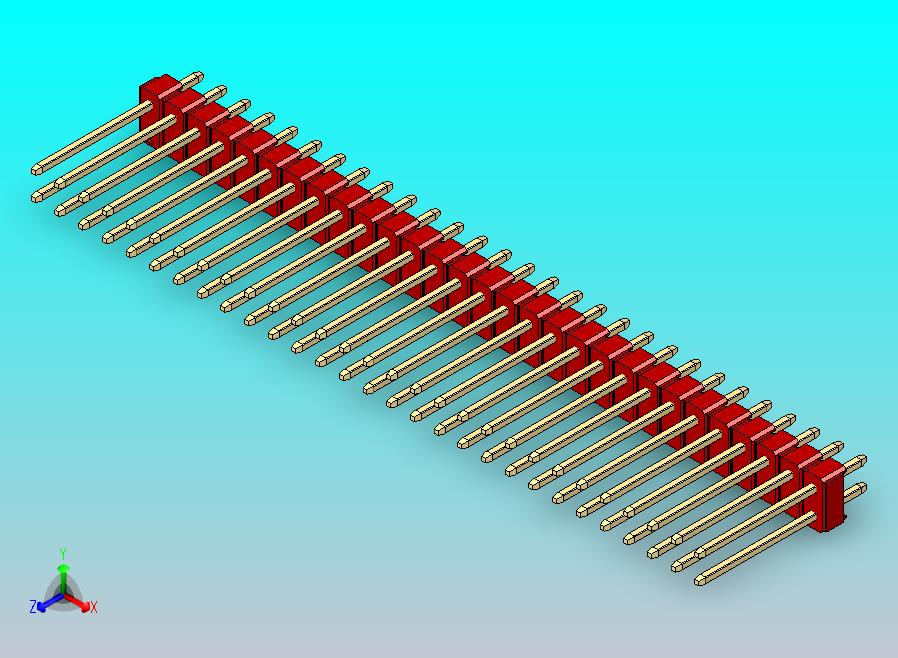 DS1021排针 红色 2x29p 100mil 类型5 版本1.0.zip