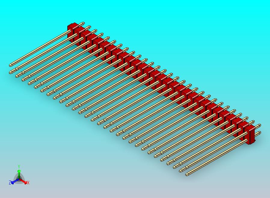 DS1021排针 红色 2x29p 100mil 类型43 版本1.0.zip