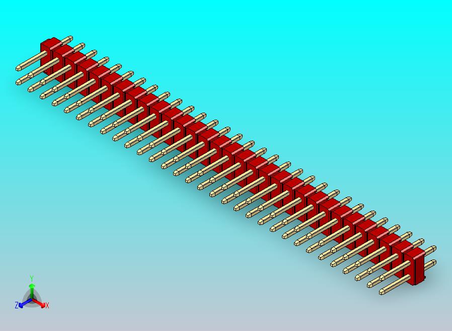 DS1021排针 红色 2x31p 100mil 类型1 版本1.0.zip