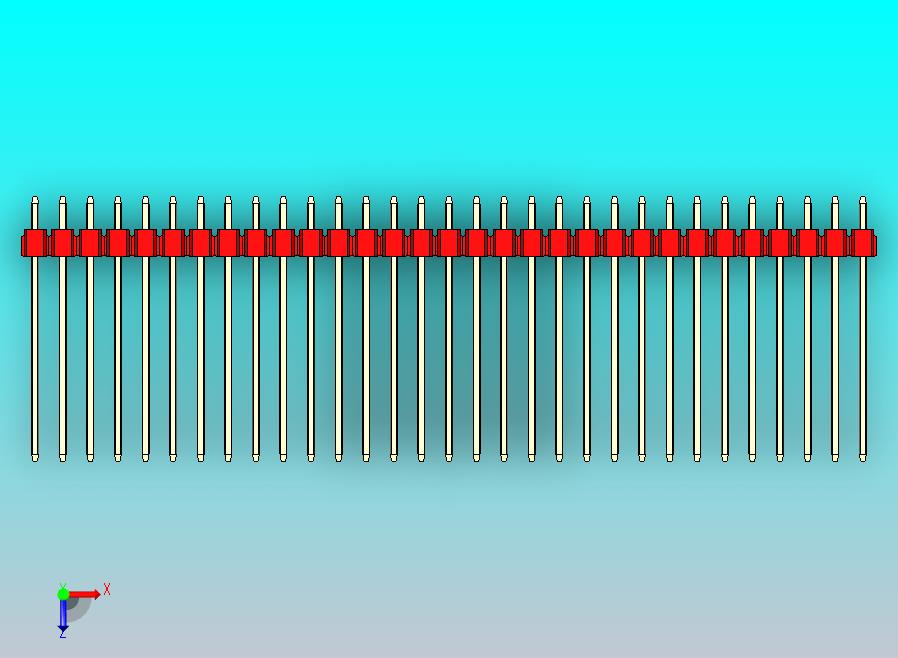 DS1021排针 红色 2x31p 100mil 类型19 版本1.0.zip