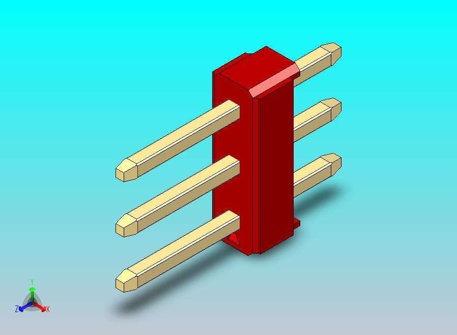 DS1021排针 红色 3x01p 100mil 类型1 版本1.0.zip