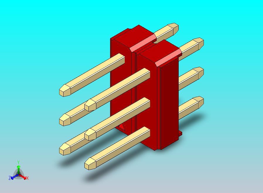 DS1021排针 红色 3x02p 100mil 类型1 版本1.0.zip