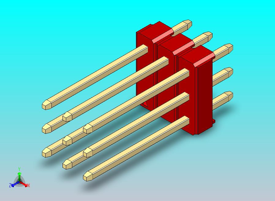DS1021排针 红色 3x03p 100mil 类型5 版本1.0.zip
