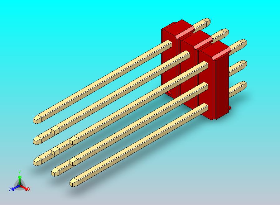 DS1021排针 红色 3x03p 100mil 类型19 版本1.0.zip