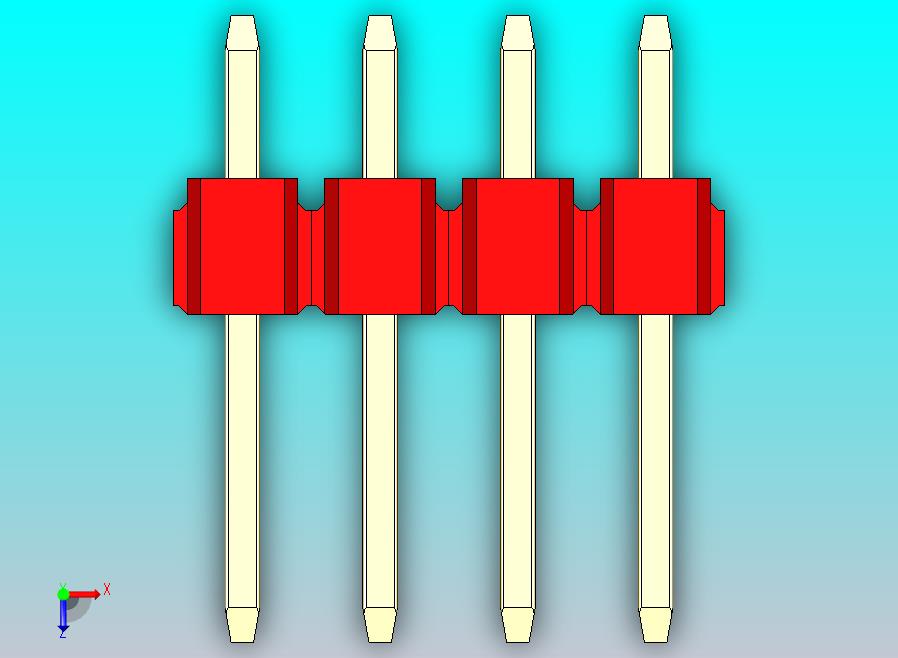 DS1021排针 红色 3x04p 100mil 类型1 版本1.0.zip