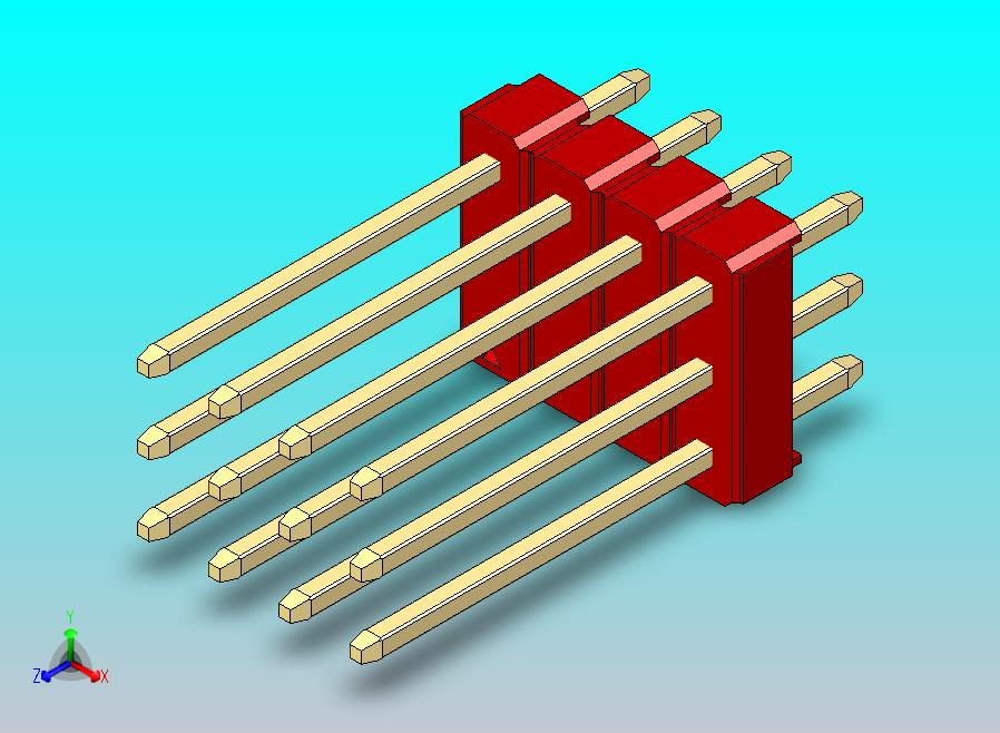 DS1021排针 红色 3x04p 100mil 类型5 版本1.0.zip