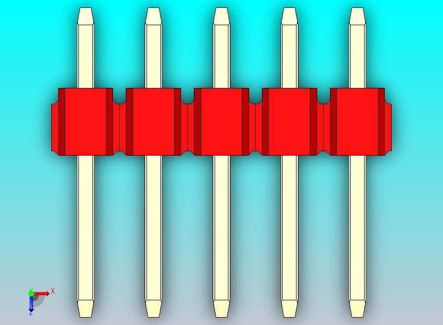 DS1021排针 红色 3x05p 100mil 类型1 版本1.0.zip