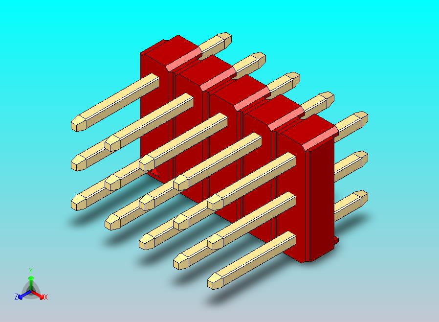 DS1021排针 红色 3x05p 100mil 类型1 版本1.0.zip