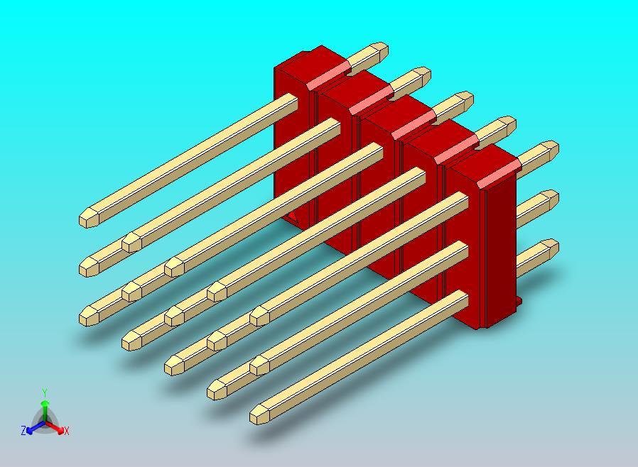 DS1021排针 红色 3x05p 100mil 类型5 版本1.0.zip