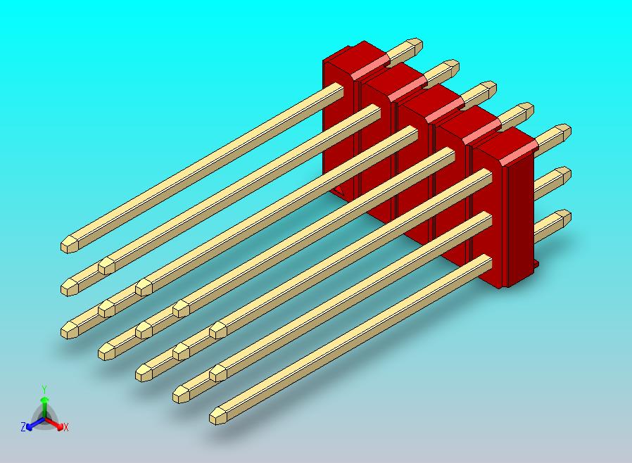 DS1021排针 红色 3x05p 100mil 类型19 版本1.0.zip