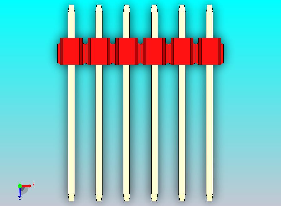 DS1021排针 红色 3x06p 100mil 类型5 版本1.0.zip