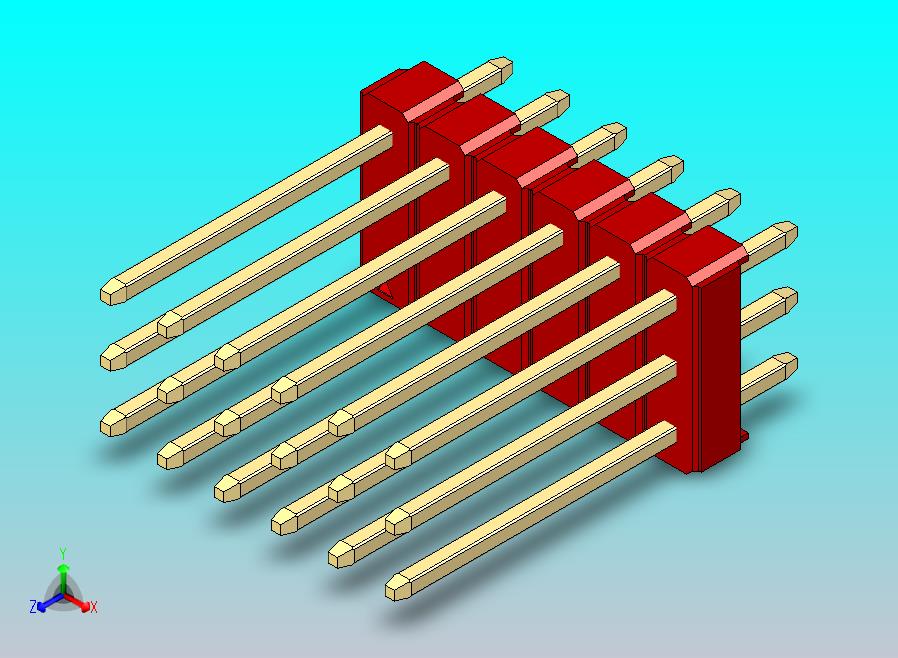 DS1021排针 红色 3x06p 100mil 类型5 版本1.0.zip