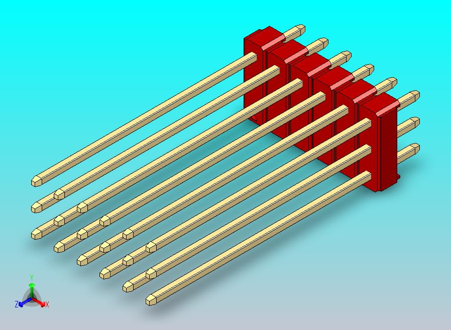 DS1021排针 红色 3x06p 100mil 类型43 版本1.0.zip