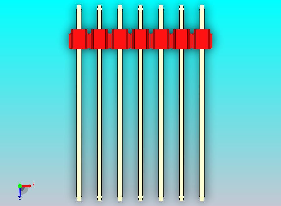 DS1021排针 红色 3x07p 100mil 类型19 版本1.0.zip