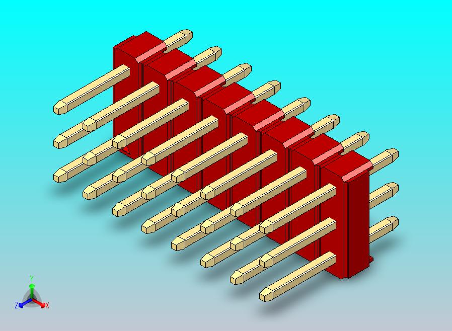 DS1021排针 红色 3x08p 100mil 类型1 版本1.0.zip