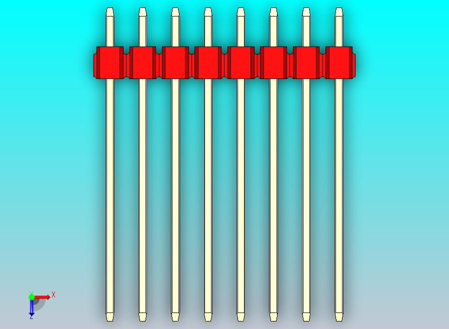 DS1021排针 红色 3x08p 100mil 类型19 版本1.0.zip