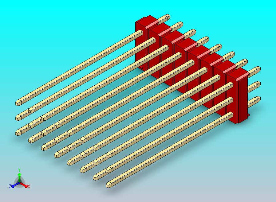 DS1021排针 红色 3x08p 100mil 类型43 版本1.0.zip