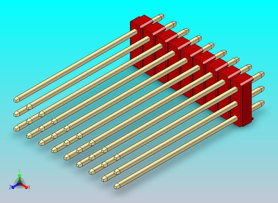 DS1021排针 红色 3x09p 100mil 型号43 版本1.0.zip