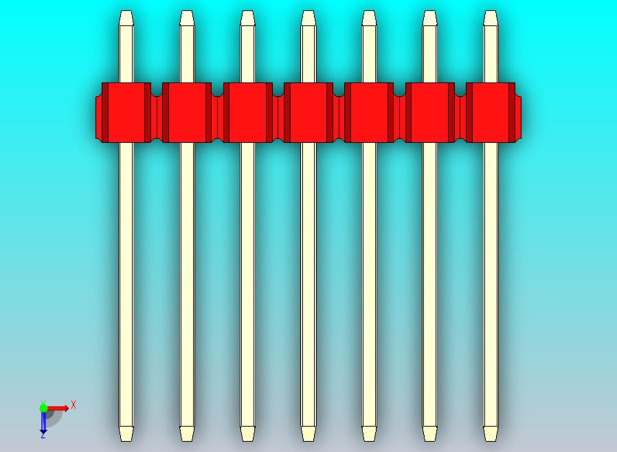 DS1021排针 红色 3x07p 100mil 类型5 版本1.0.zip