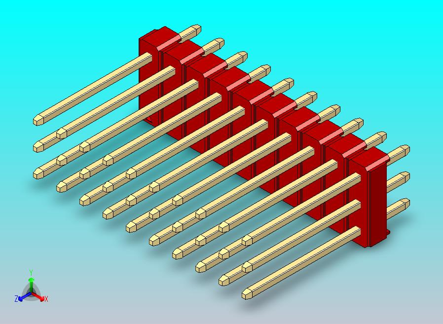 DS1021排针 红色 3x10p 100mil 类型5 版本1.0.zip