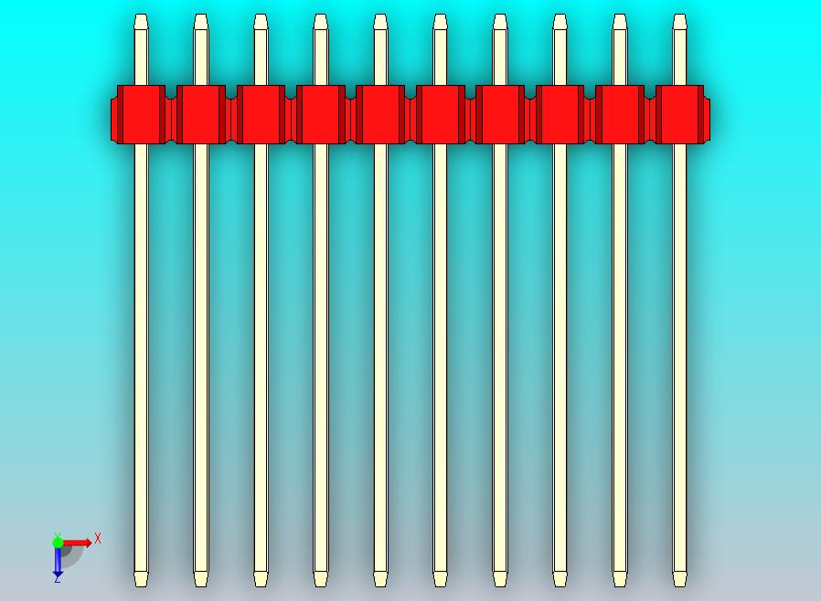 DS1021排针 红色 3x10p 100mil 类型19 版本1.0.zip