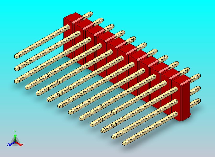 DS1021排针 红色 3x11p 100mil 类型5 版本1.0.zip