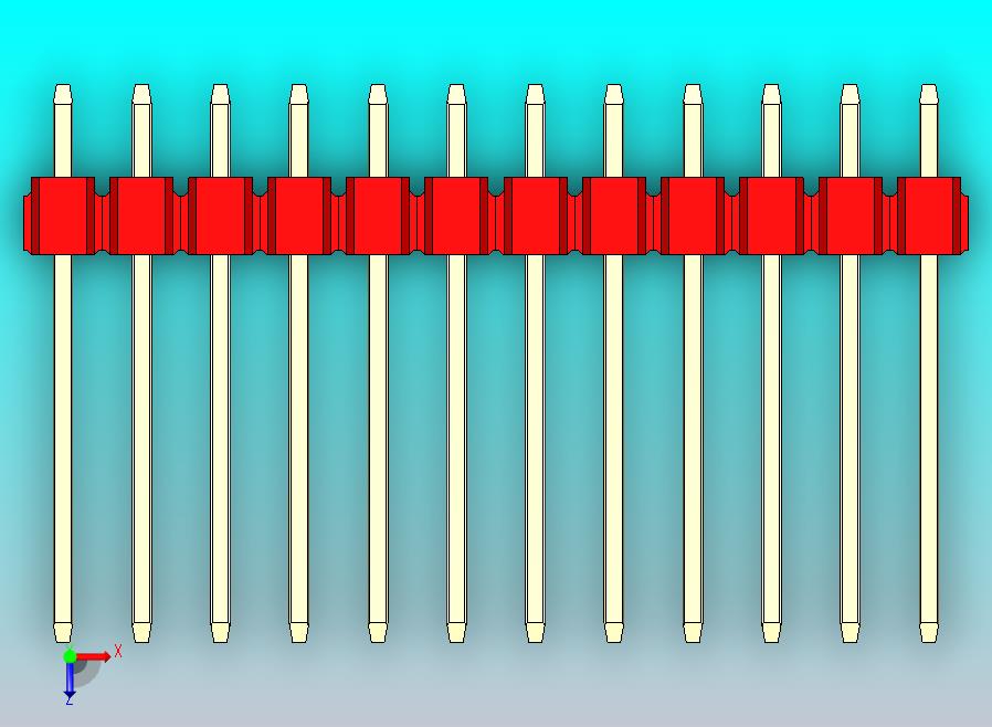 DS1021排针 红色 3x12p 100mil 类型5 版本1.0.zip
