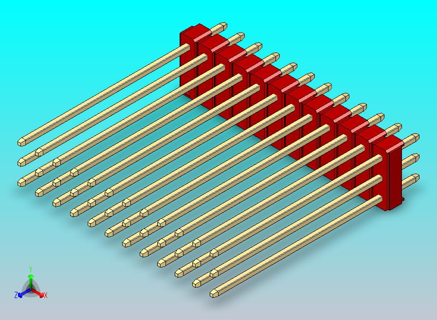 DS1021排针 红色 3x12P 100密尔 型号43 版本1.0.zip