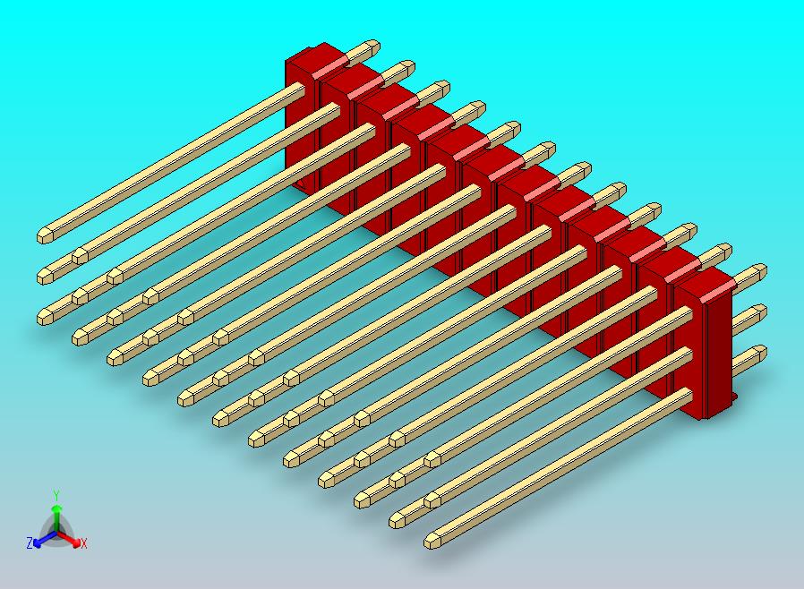 DS1021排针 红色 3x12P 100密尔 类型19 版本1.0.zip