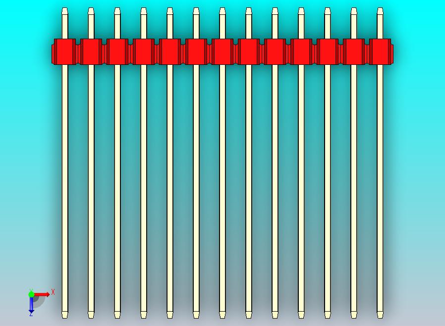 DS1021排针 红色 3x13p 100mil 类型43 版本1.0.zip